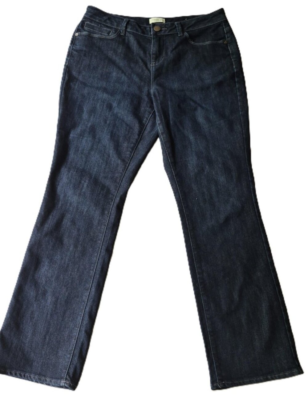 Coldwater Creek Womens Soft Denim Boot Cut Leg Jeans Size 10 Black Stretch